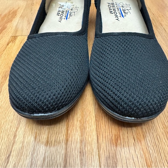 LifeStride Indy Wedge black flats Slip-On comfort shoes size 7 W - Picture 3 of 10